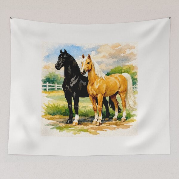 Item preview, Majestic American Saddlebreds in Snowy Harmony #2 designed and sold by Helios Be. Lavsh.