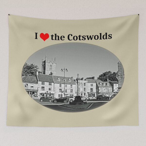 Artikelvorschau, Ich liebe die Cotswolds (Marktplatz von Stow-on-the-Wold) entworfen und verkauft von Murph's Images.