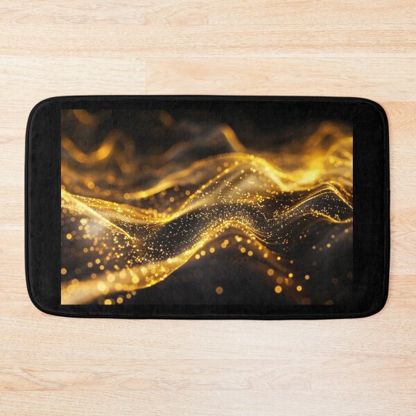 Item preview, Shimmering Golden Wave Abstraction designed and sold by lashdeart.