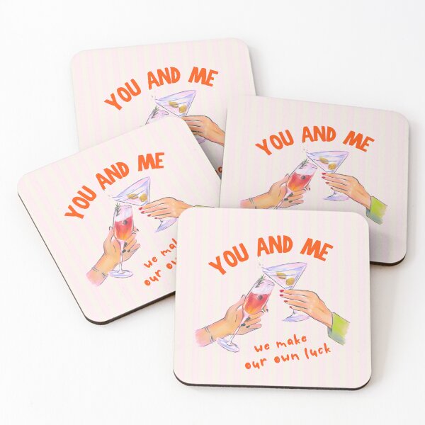 Item preview, You and Me Cocktail Cheers Friendship Quote Art designed and sold by OopsieDaisiesSh.