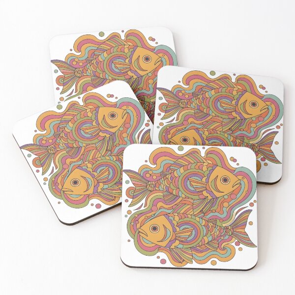 Item preview, Psychedelic Retro Fish 70s designed and sold by LMDIGITAL6.