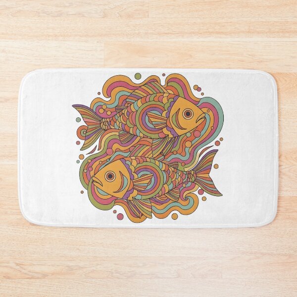 Item preview, Psychedelic Retro Fish 70s designed and sold by LMDIGITAL6.