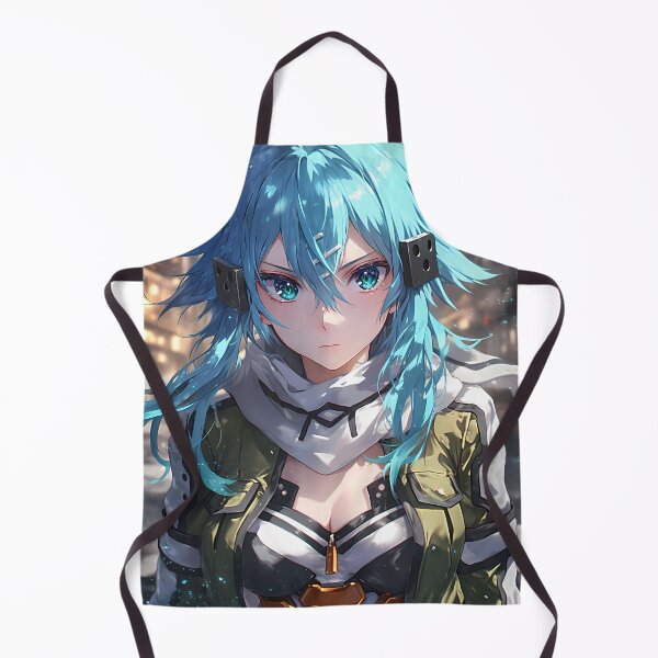 Item preview, Sinon Sword Art Online Blue Hair Winter City Lights Waifu designed and sold by earlobejerk.