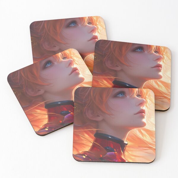 Item preview, Asuka Langley Soryu Neon Genesis Evangelion Golden Hour Closeup Portrait designed and sold by earlobejerk.