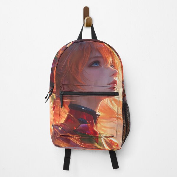 Item preview, Asuka Langley Soryu Neon Genesis Evangelion Golden Hour Closeup Portrait designed and sold by earlobejerk.