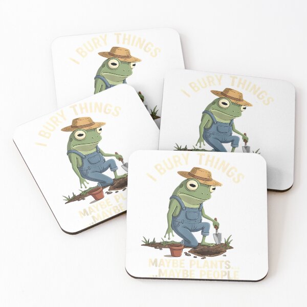Item preview, Frog Gardener I Bury Things Maybe Plants Maybe People Funny | Cute Kawaii Dark Humor Garden Meme Art Design designed and sold by MyTeeSh.