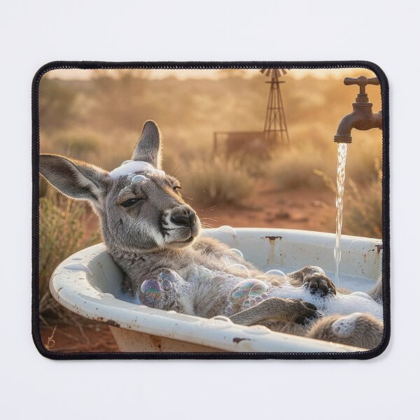 Item preview, Kangaroo Takes a Outdoor Bath designed and sold by Tridentulus.