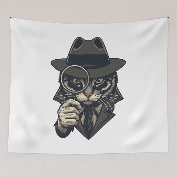 Item preview, Mysterious Detective Cat Solving Cases designed and sold by funnyshop222.