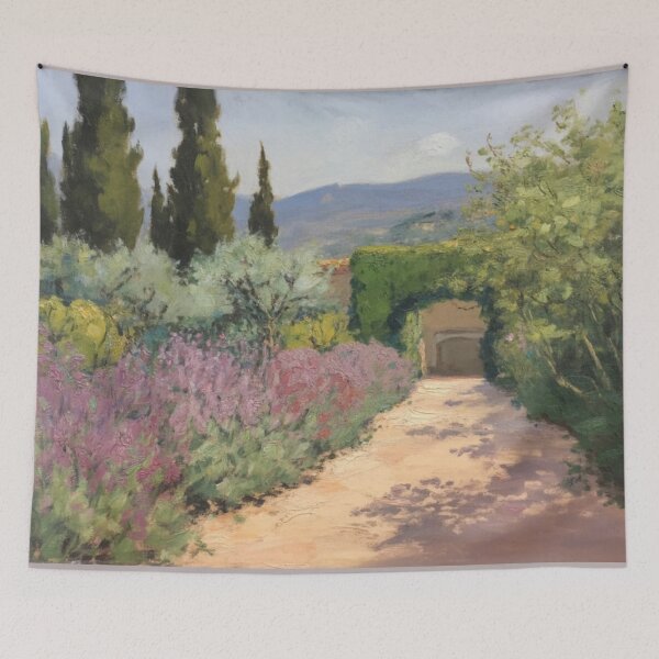 Item preview, Provence Garden Pathway | French Countryside Landscape Painting designed and sold by CARRAANN.