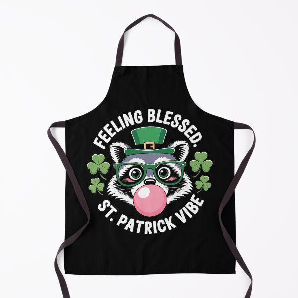 Item preview, Funny St. Patrick’s Day Raccoon – Feeling Blessed Shamrock Design designed and sold by SoftStyleStudio ⭐⭐⭐.