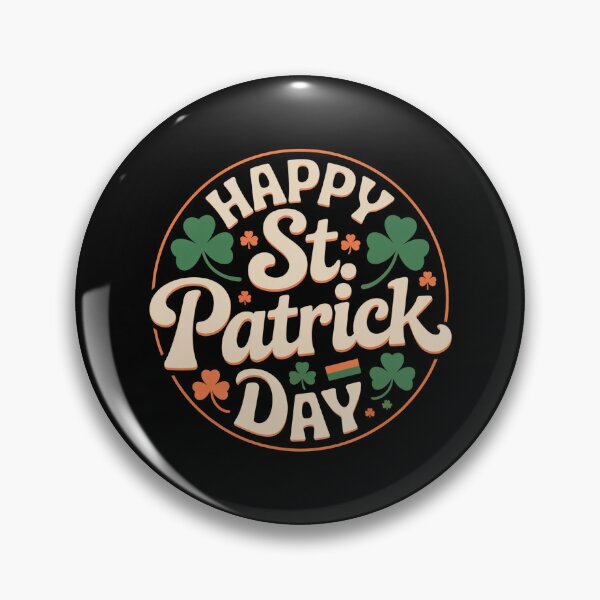 Item preview, Happy St. Patrick’s Day Retro Typography Shamrock Design designed and sold by SoftStyleStudio ⭐⭐⭐.