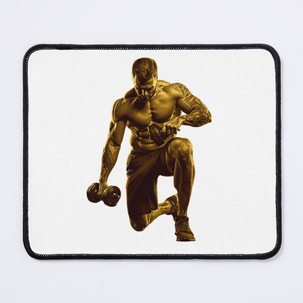 Item preview, golden Fitness Warrior – Intense Gym Workout Motivation designed and sold by No Excuses .