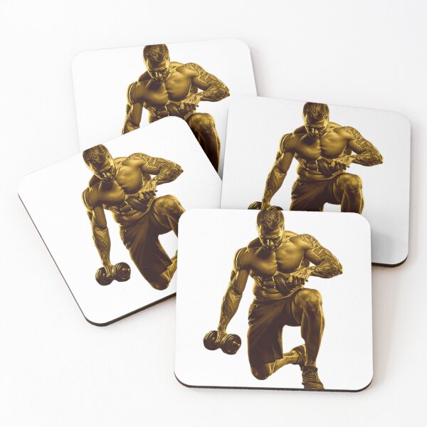 Item preview, golden Fitness Warrior – Intense Gym Workout Motivation designed and sold by No Excuses .