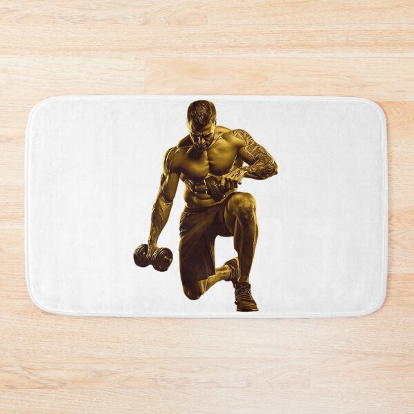 Item preview, golden Fitness Warrior – Intense Gym Workout Motivation designed and sold by No Excuses .