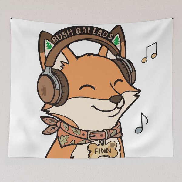 Item preview, Bush Ballads Finn Fox Music Illustration designed and sold by BestChoiceService.