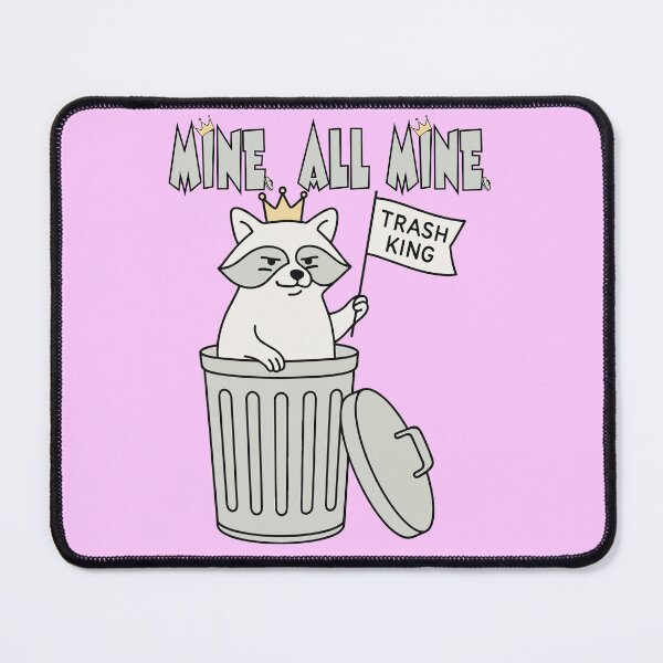 Item preview, Funny Cat King in Trash Can Illustration designed and sold by BestChoiceService.