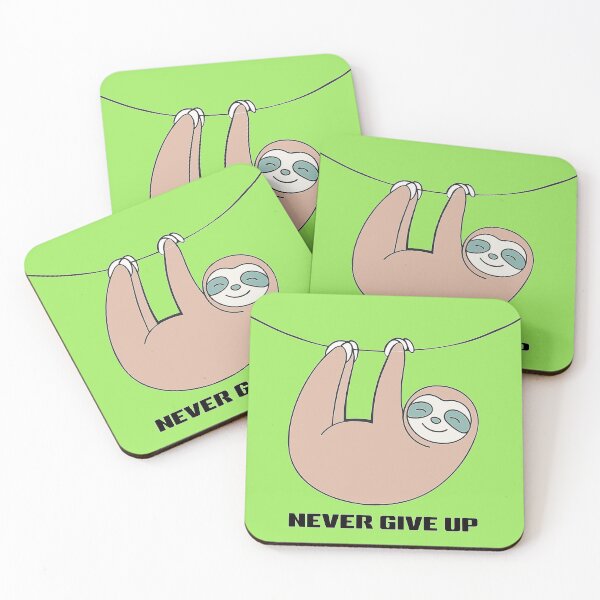 Item preview, Funny Never Give Up Sloth Illustration designed and sold by BestChoiceService.