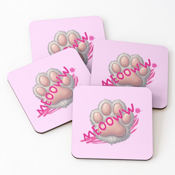 Item preview, Pink Aesthetic Meow Cat Paw Illustration designed and sold by BestChoiceService.