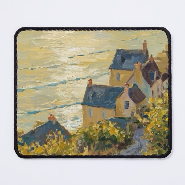 Item preview, French Coastal Village at – Impressionist Landscape designed and sold by CARRAANN.