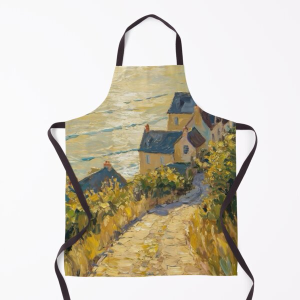 Item preview, French Coastal Village at – Impressionist Landscape designed and sold by CARRAANN.