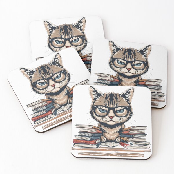 Item preview, Focused Cat Studying with Books designed and sold by funnyshop222.