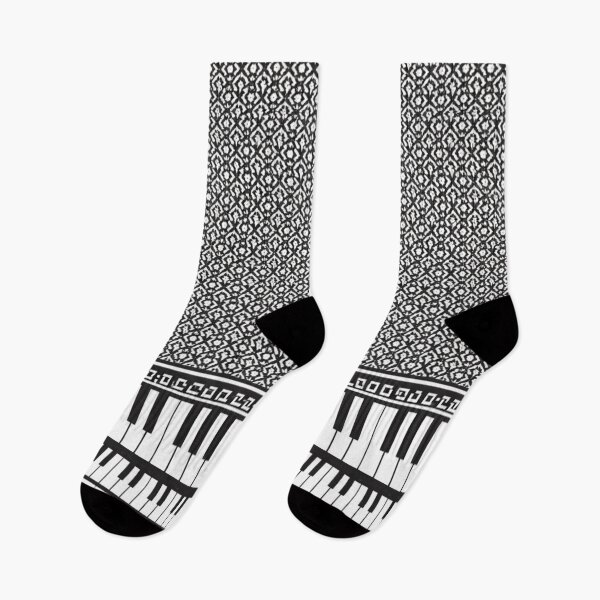 Item preview, Musical Piano Key and Geometric Monotone Pattern designed and sold by zenjiinspired.