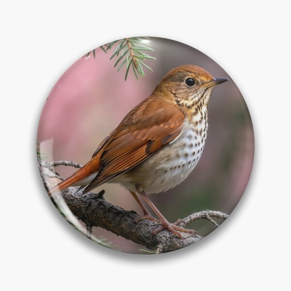Item preview, Hermit Thrush on a Spruce Branch designed and sold by Tridentulus.