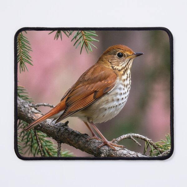 Item preview, Hermit Thrush on a Spruce Branch designed and sold by Tridentulus.