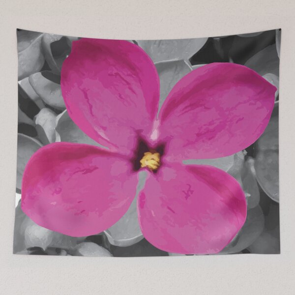 Item preview, Bright Pink Flower Against Grayscale Background designed and sold by Arturo Daniel Garcia Palomo.