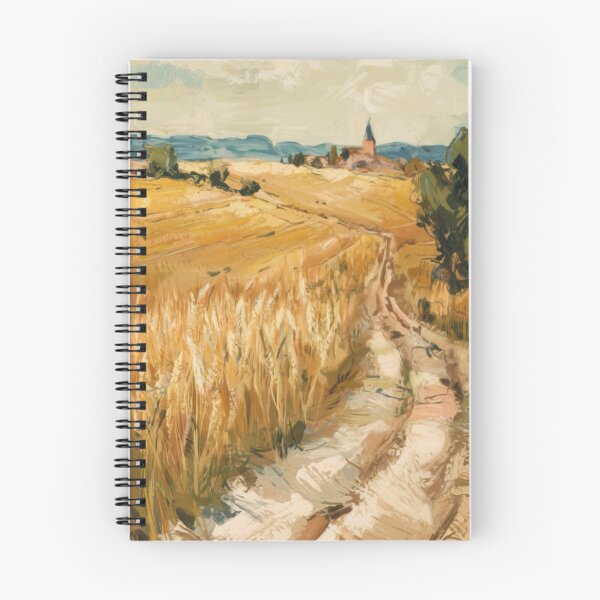 Item preview, Golden Wheat Fields Painting | Rural Farm Road Landscape.  Art By Carraann designed and sold by CARRAANN.