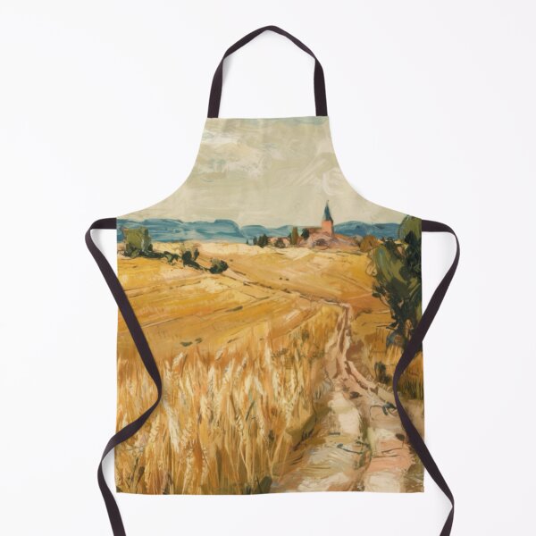 Artikelvorschau, Gemälde „Goldene Weizenfelder“ | Ländliche Landschaft mit Feldweg. Kunst von Carraann. entworfen und verkauft von CARRAANN.