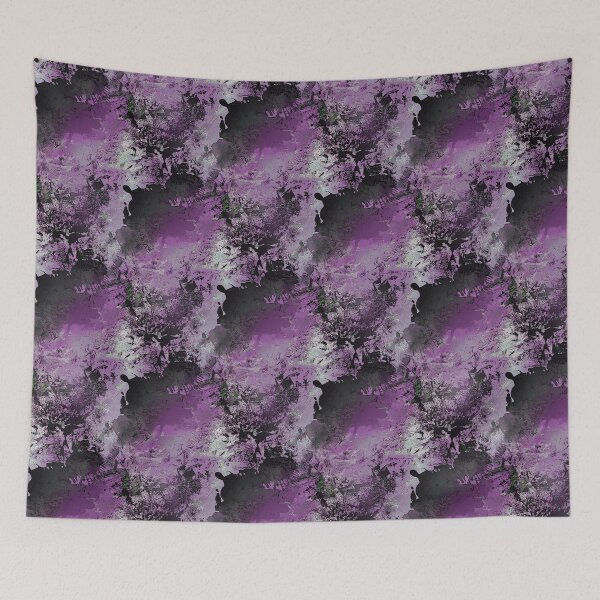 Item preview, Gunge Abstract in Purple and Black designed and sold by Artistestella.