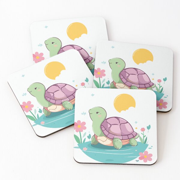Item preview, Cute Kawaii Chibi Tortoise by the Pond Clipart designed and sold by BestChoiceService.