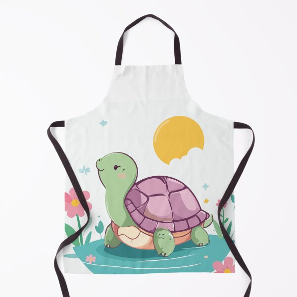 Item preview, Cute Kawaii Chibi Tortoise by the Pond Clipart designed and sold by BestChoiceService.