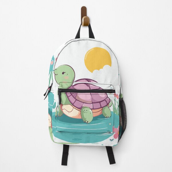 Item preview, Cute Kawaii Chibi Tortoise by the Pond Clipart designed and sold by BestChoiceService.