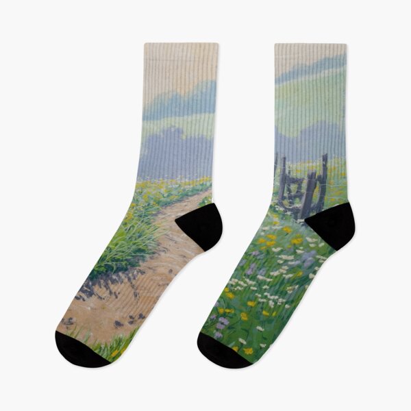 Item preview, French Wildflower Path Painting – Serene Countryside Landscape Art designed and sold by CARRAANN.