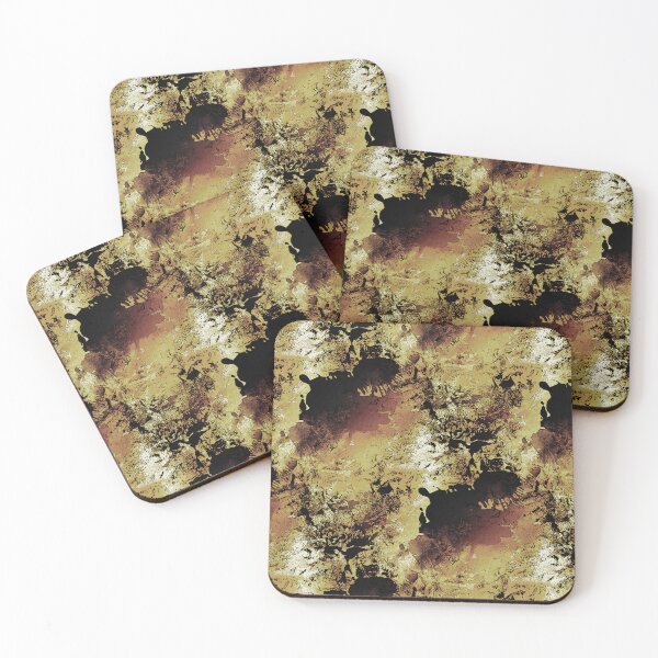 Item preview, Gunge Abstract in Golden Brown and Black designed and sold by Artistestella.