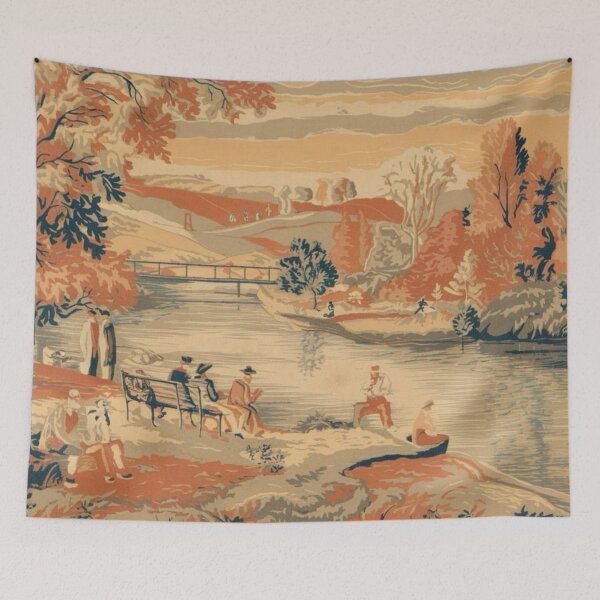 Item preview, Vintage Riverside Scene: Elegant French Pastoral Charm  designed and sold by CARRAANN.