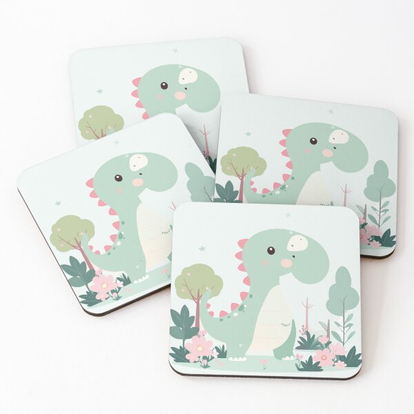 Item preview, Cute Kawaii Dinosaur in Flower Garden designed and sold by BestChoiceService.