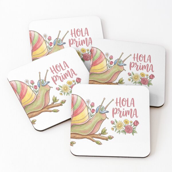 Item preview, Colorful Snail with Flowers and the phrase "Hello Spring" designed and sold by Amberlakhal.