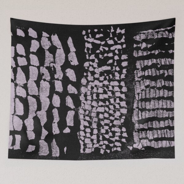 Item preview, Three Grains Textured Monoprint - Coal + Dust designed and sold by Irene Estelle.