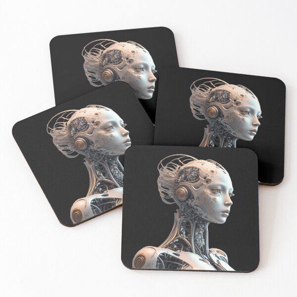 Item preview, Cyberpunk Android Goddess - Futuristic Bio-Mechanical Sci-Fi designed and sold by Aetherium Studio Artworks.