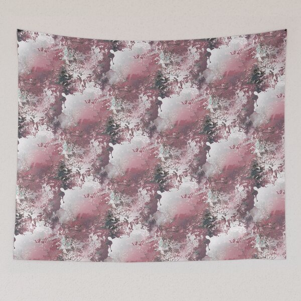 Item preview, Gunge Abstract in Pink and White designed and sold by Artistestella.
