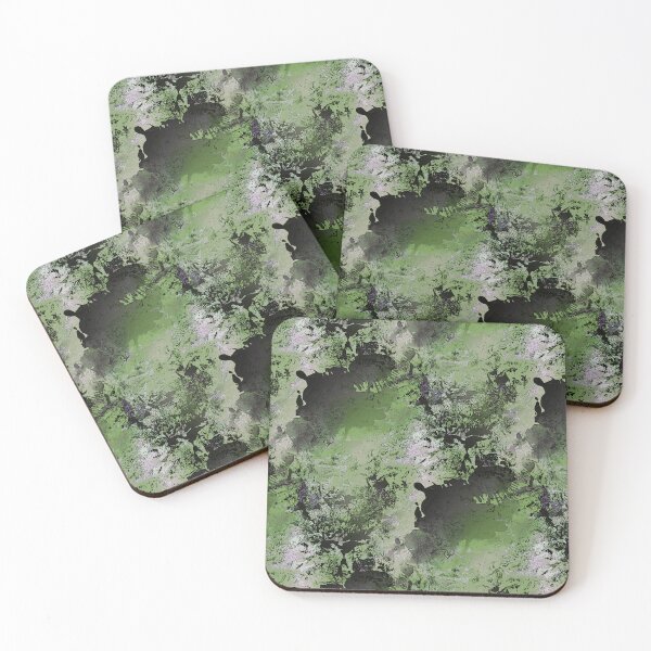 Item preview, Gunge Abstract in Green and Black designed and sold by Artistestella.