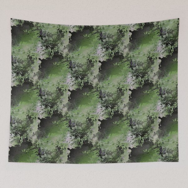 Item preview, Gunge Abstract in Green and Black designed and sold by Artistestella.