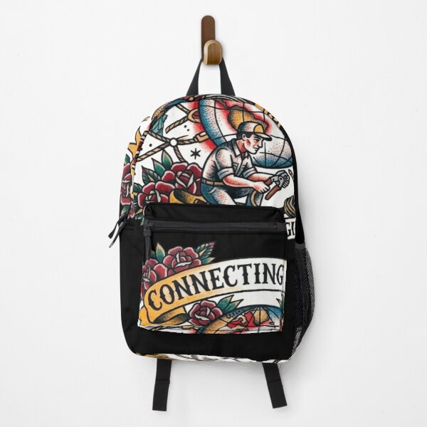 Item preview, Global Engineer - Connecting the World Vintage Tattoo Style designed and sold by EARTH PEOPLE.