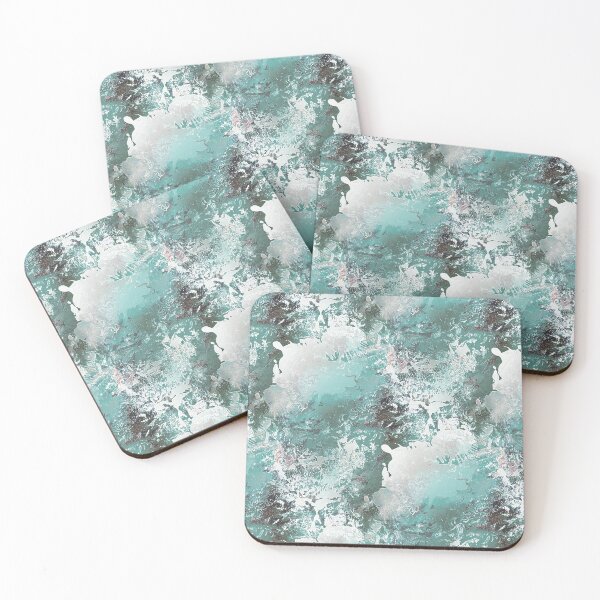 Item preview, Gunge Abstract in Aquamarine and White designed and sold by Artistestella.