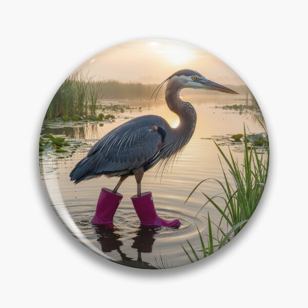 Item preview, Great Blue Heron Prefers Dry Feet designed and sold by Tridentulus.