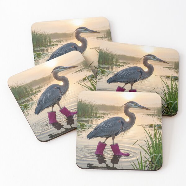 Item preview, Great Blue Heron Prefers Dry Feet designed and sold by Tridentulus.