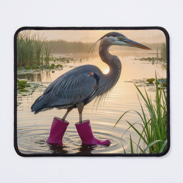 Item preview, Great Blue Heron Prefers Dry Feet designed and sold by Tridentulus.